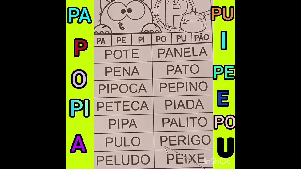 INTRODUÇÃO DA CONSOANTE P!