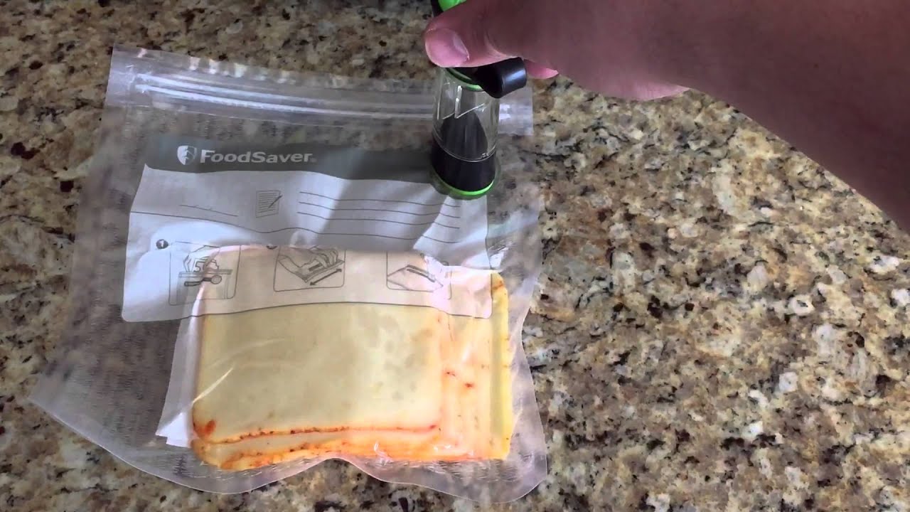 FoodSaver ziplock bag with the FoodSaver 5860