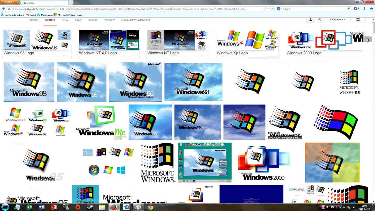 Historia logo systemu Windows w Paint'cie (Przyspieszone tempo)