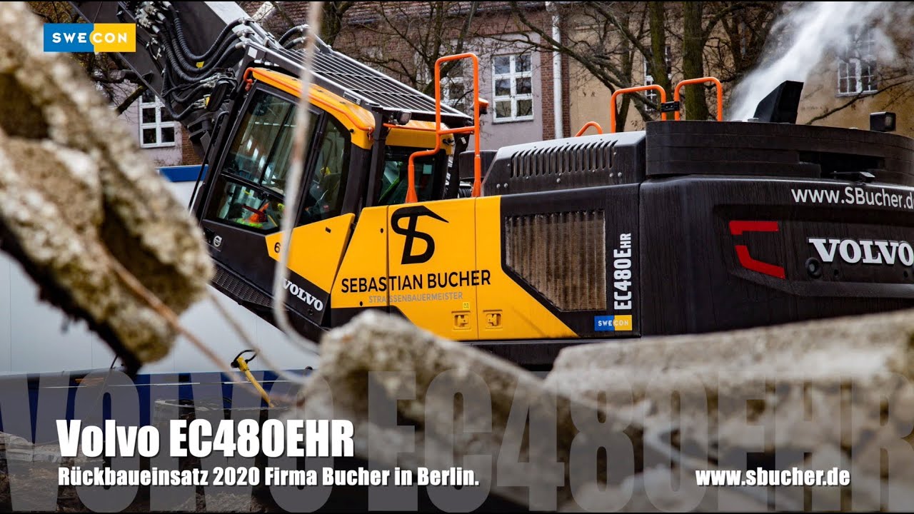 Volvo EC480EHR... Abbruchbagger im Einsatz f&uuml;r SBucher in Berlin.