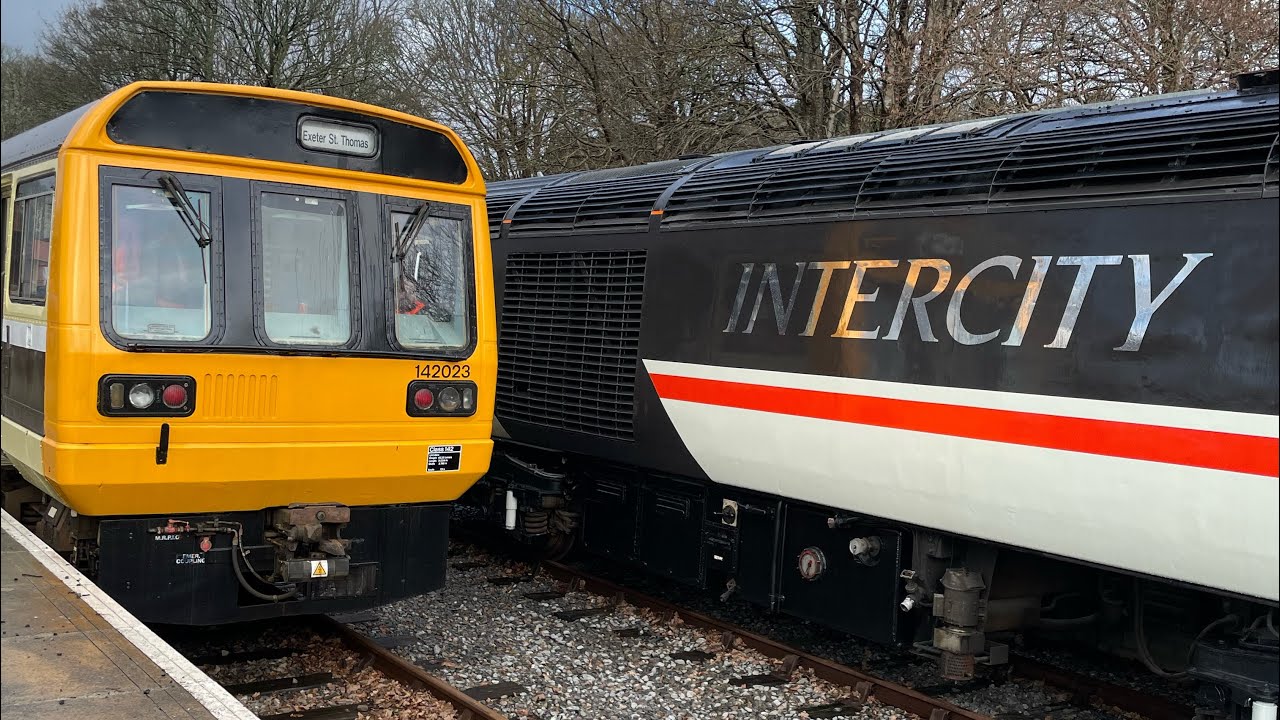 Class 142 Pacer arriving into marsh mills 