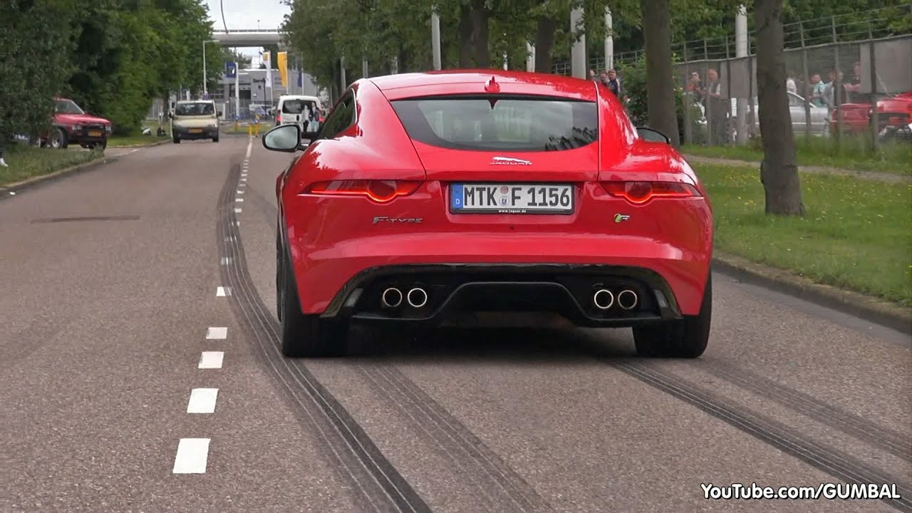 Jaguar F-Type R Coupe - Brutal Revs & Backfiring Sound!
