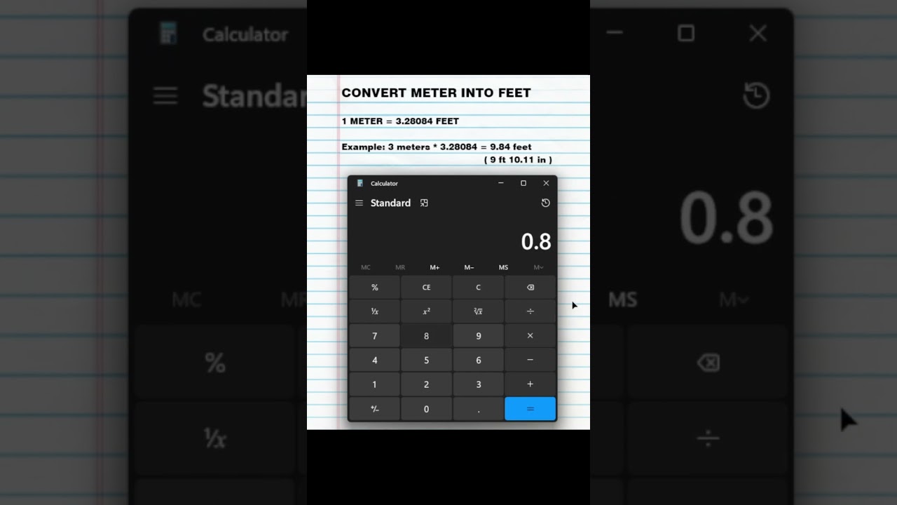 How to Convert Meters into Feet