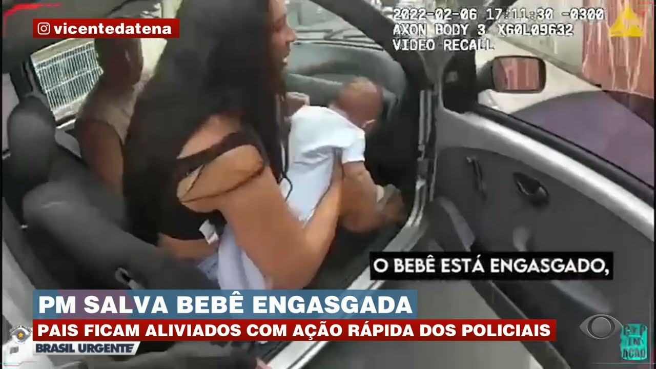 PM salva bebê engasgada em São Caetano