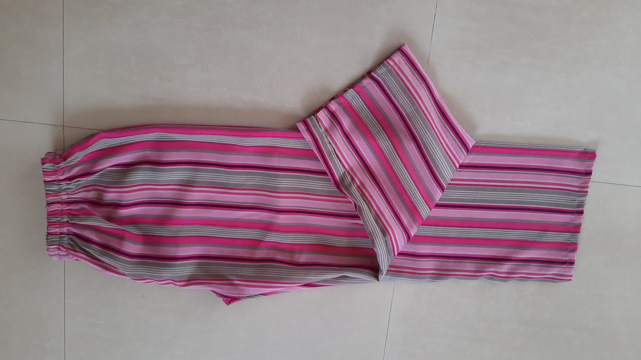 Easy Pant tutorial | simple pant/plazzo cutting and stitching easy method 👍#sewingprojects #sewing 
