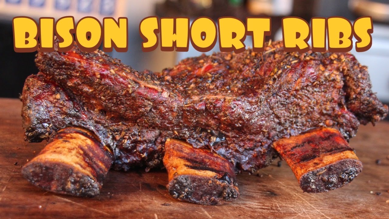 BISON SHORT RIBS vom SMOKER mit TEQUILA verfeinert - deutsches BBQ-Video - 0815BBQ
