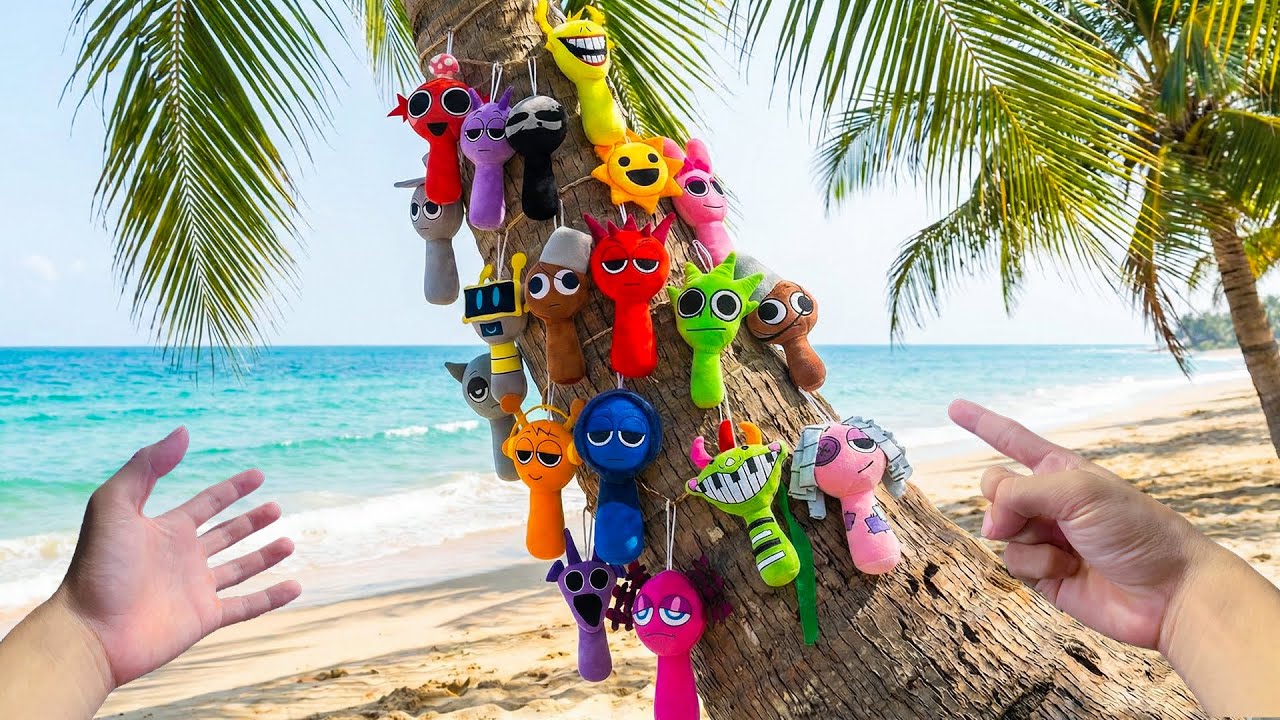 👀 There's something strange about this coconut tree trunk… Sprunki!