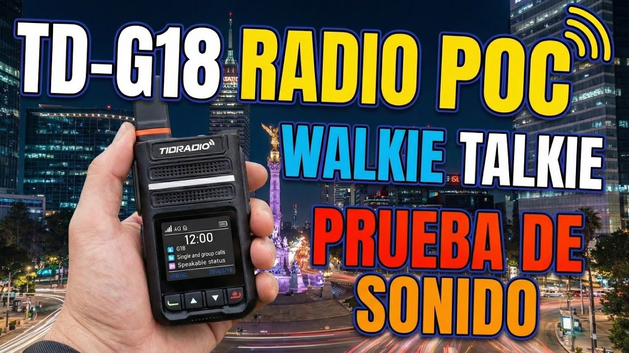 TIDRADIO TD-G18 Radio POC en México con un año de datos gratis! Test de Sonido y alcance 