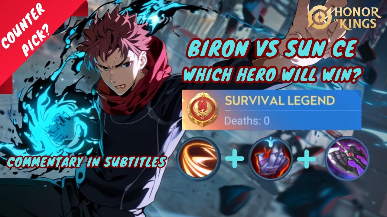 Can Biron Counter Sun Ce with Hybrid DPS & Tank Build? Honor of Kings Biron VS Sun Ce | Biron Build