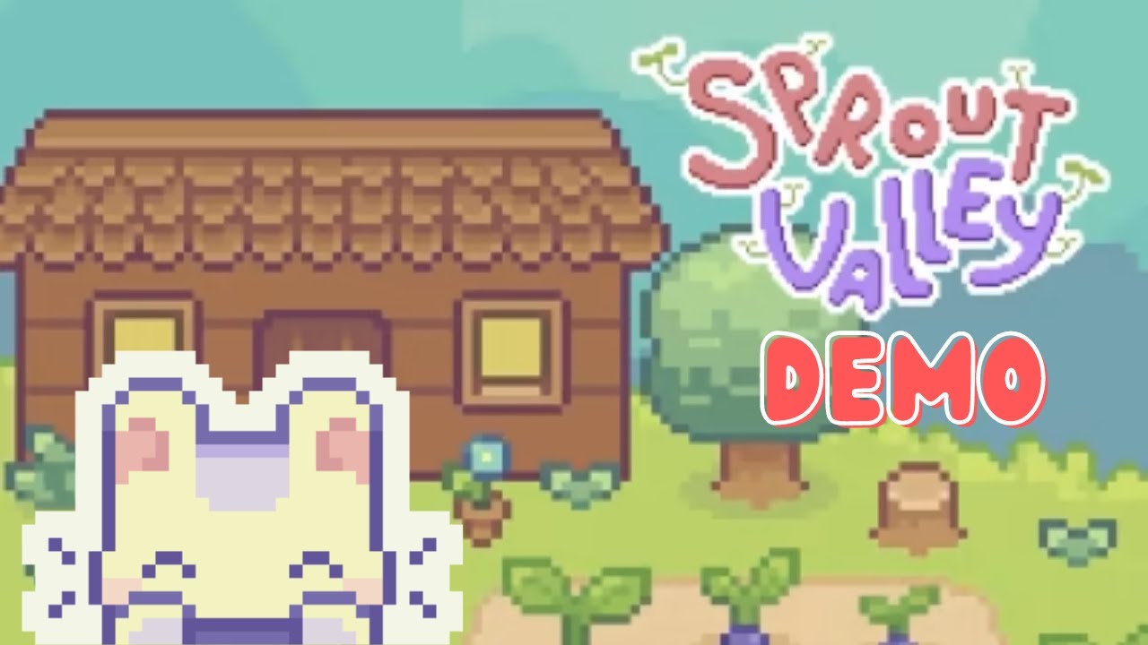 FIRST LOOK at the CUTEST pixel art farming sim Sprout Valley! 🍎🍊🍋 Demo playthrough🌱
