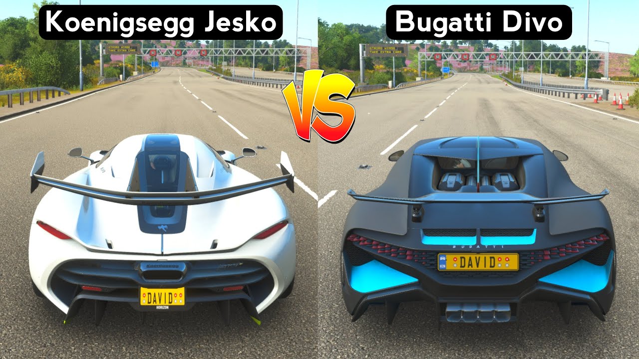 Forza Horizon 4 - Koenigsegg Jesko VS Bugatti Divo Drag Race #4. Who Will Win?