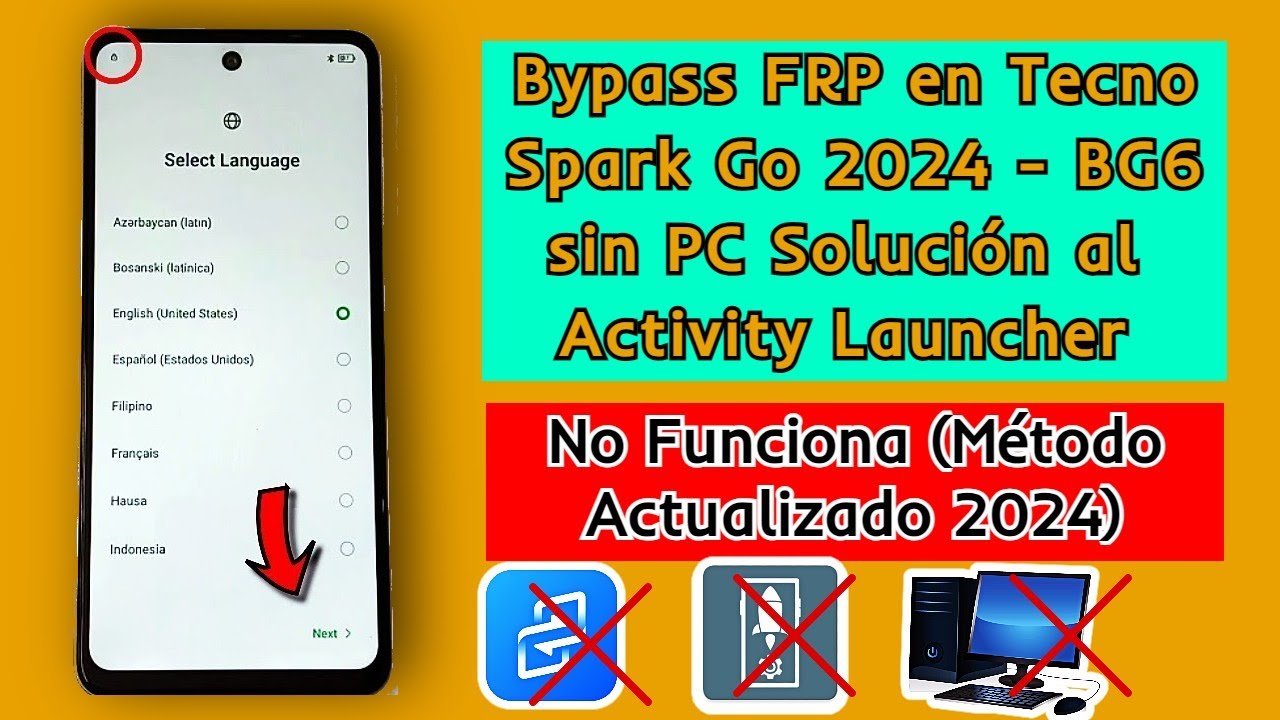 ✅Eliminar Cuenta Google FRP Tecno Spark Go 2024 Nuevo Metodo Sin PC Android 13 Nueva Seuridad 2024