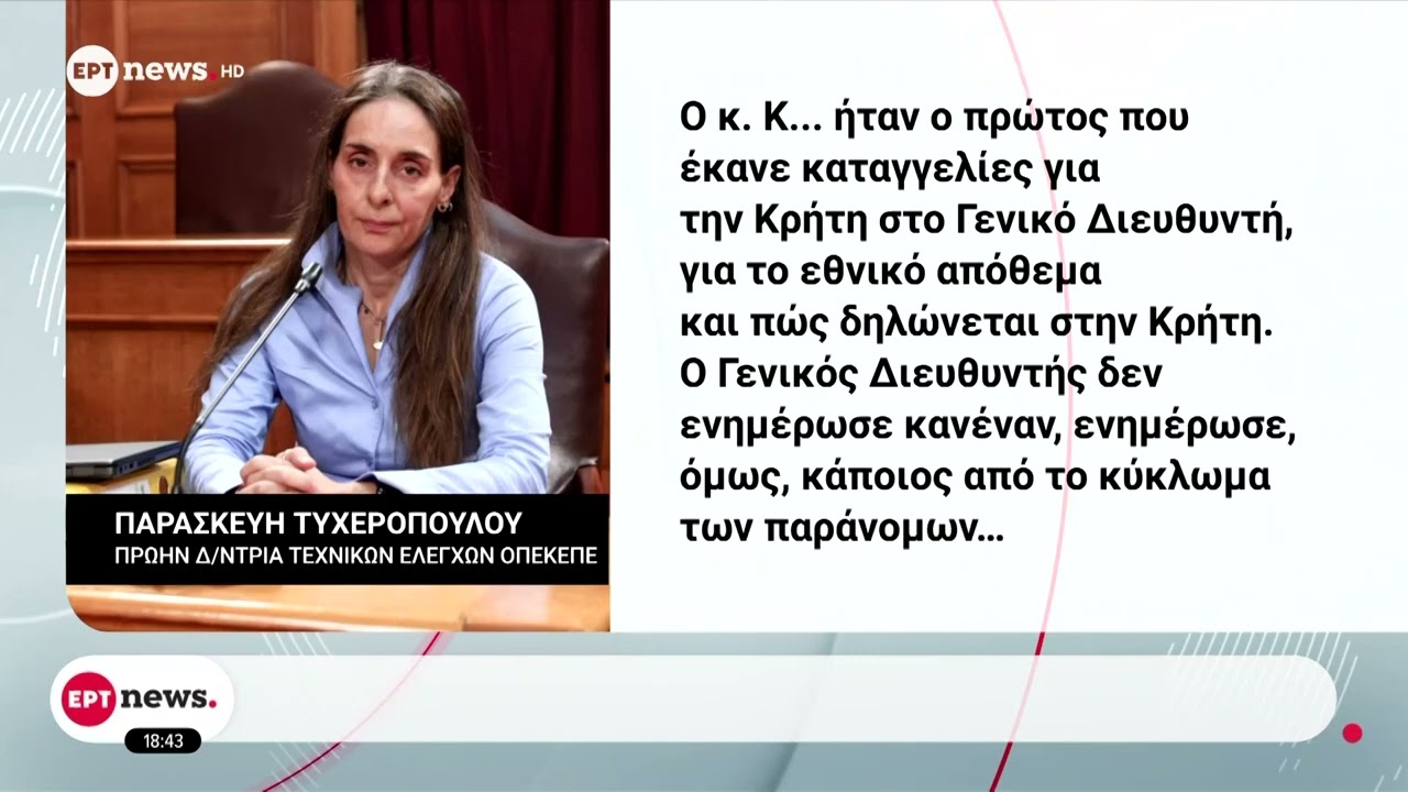 Δίκη ΟΠΕΚΕΠΕ: Βαριές καταγγελίες Τυχεροποπούλου για κύκλωμα επίορκων στελεχών