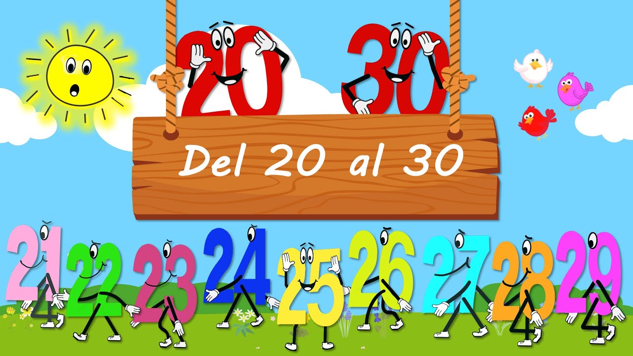 CONTAR DEL 20 AL 30 ES DIVERTIDO 🌀 APRENDE FÁCIL LOS NÚMEROS/ VIDEOS EDUCATIVOS PARA NIÑOS.