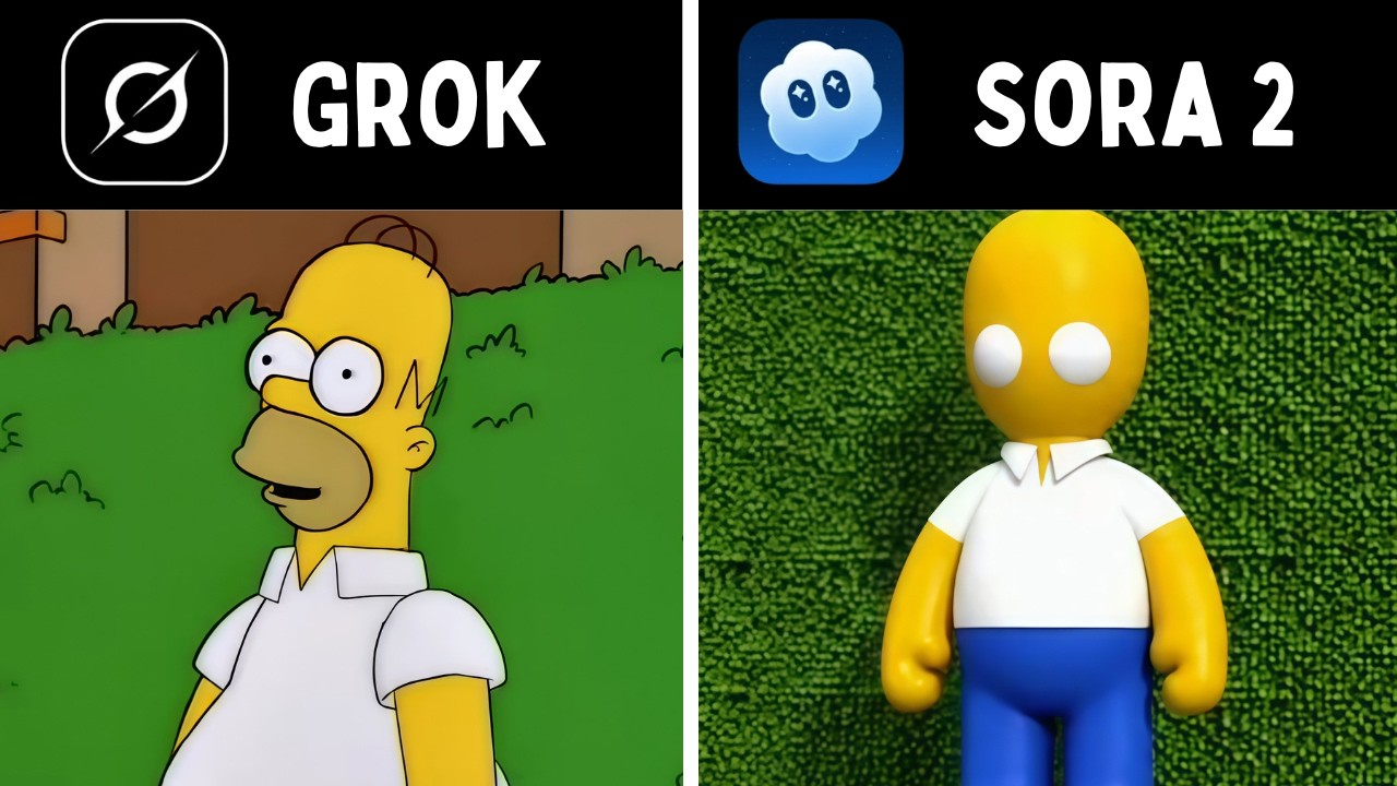 Sora 2 vs Grok: Remaking Iconic Scenes From THE SIMPSONS