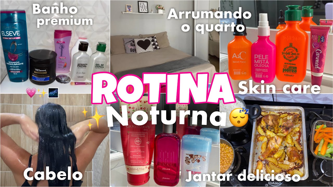 VLOG: DA MINHA ROTINA NOTURNA E AUTOCUIDADO 💗🌌| organização, fiz uma janta deliciosa, banho premium