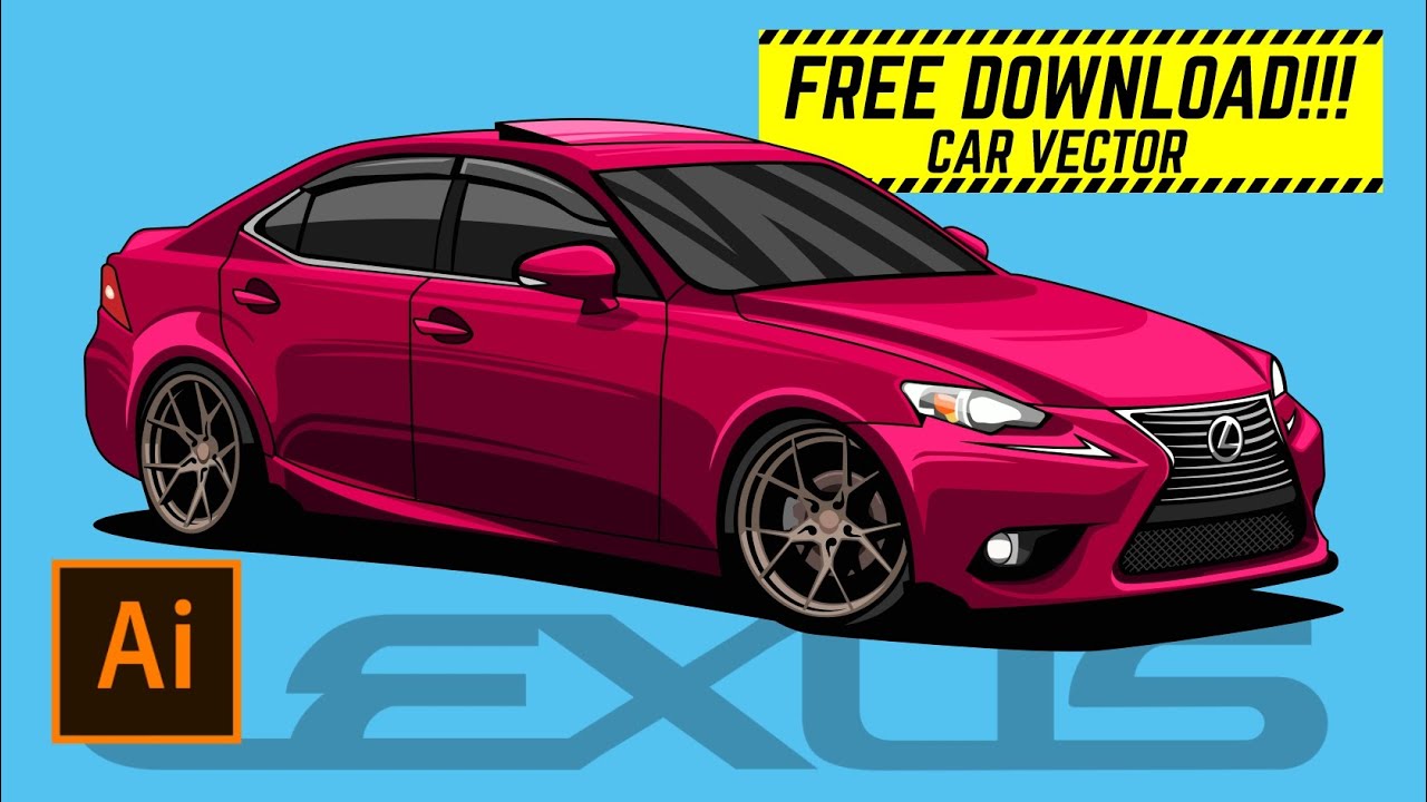 LEXUS CAR VECTOR   ADOBE ILLUSTRATOR TUTORIAL