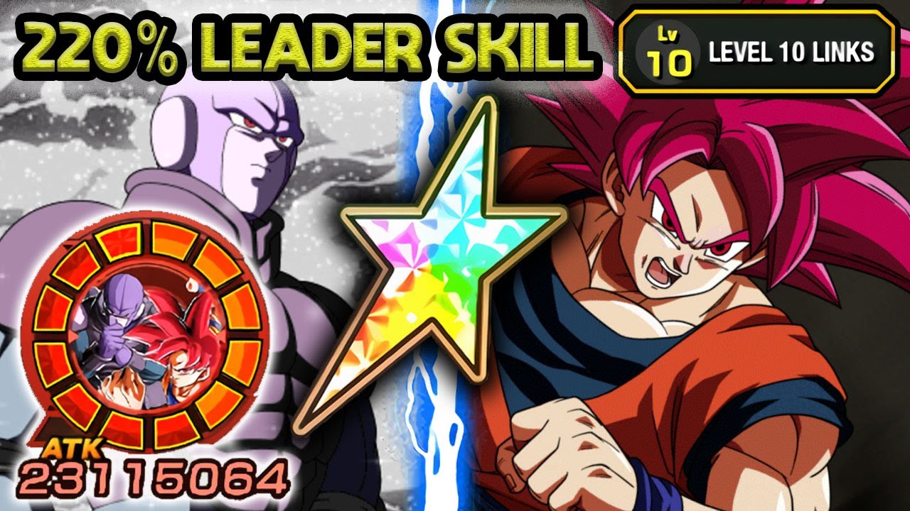 220% LEADER SKILL! 100% LR HIT & GOD GOKU LEVEL 10 LINKS! Dragon Ball Z Dokkan Battle