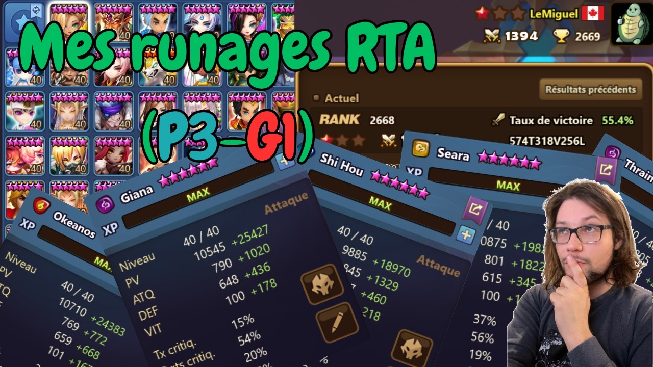 MES RUNAGES RTA POUR P3-G1 (summoners war)