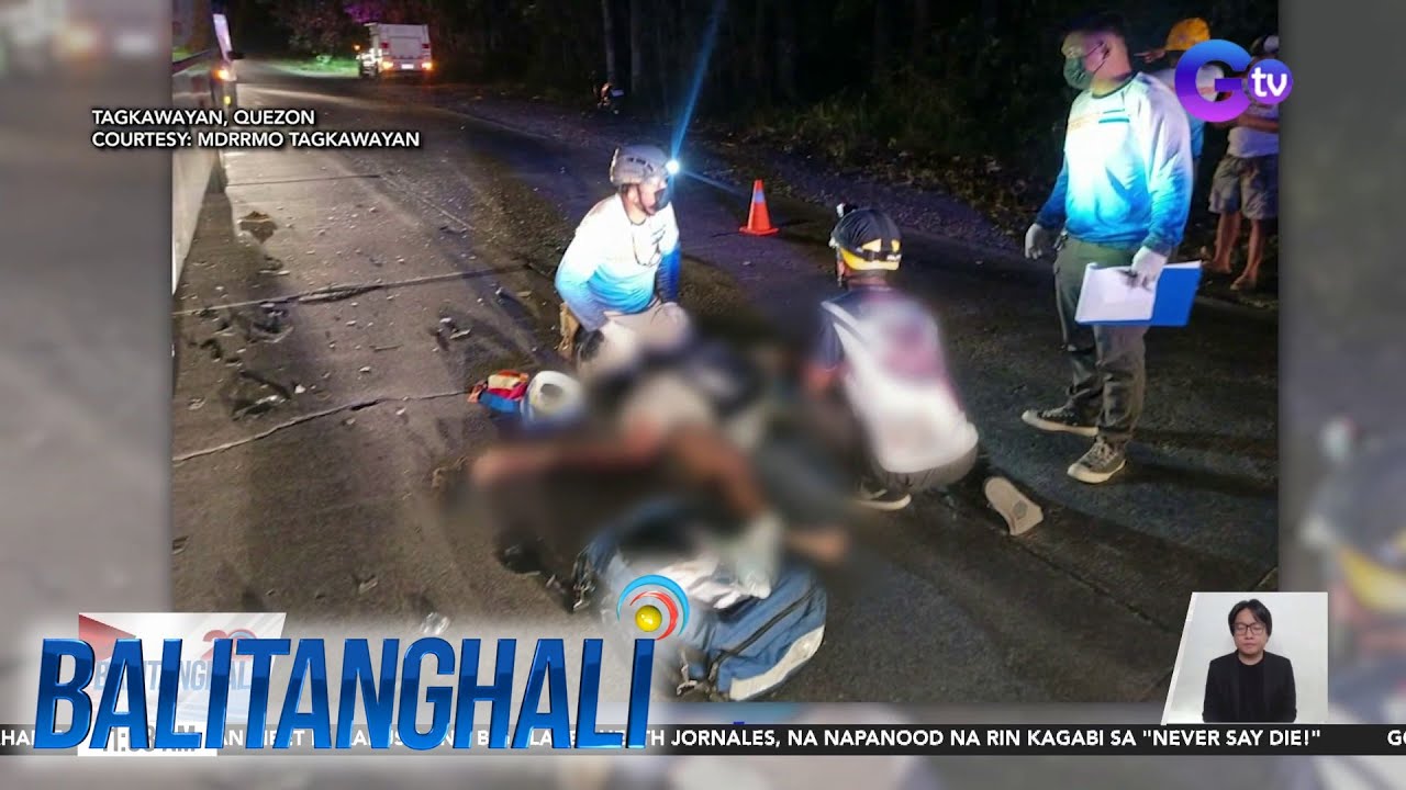 Motorcycle rider, patay matapos bumangga sa kasalubong na bus | Balitanghali