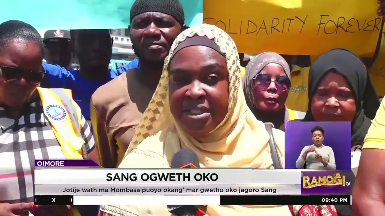 Mor ne jotich bang' doho gwetho oko Simon Sang kaka jagoro mar riwruog jotich ma Mombasa