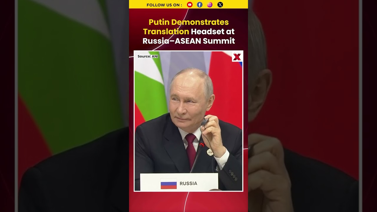 Putin Demonstrates Translation Headset at Russia&ndash;ASEAN Summit