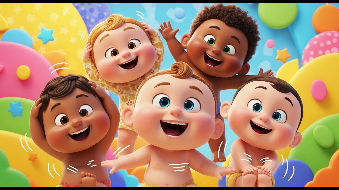 🧍‍♂️ Head, Shoulders, Knees and Toes 🎶 Fun Baby Action Song | Baby Giggles TV