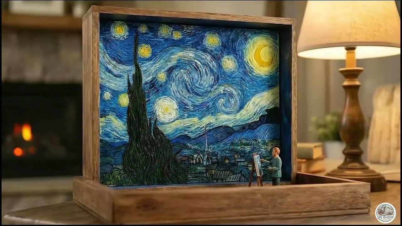 The Starry Night 🌌 Breathing Masterpiece with Van Gogh (Visual Healing)