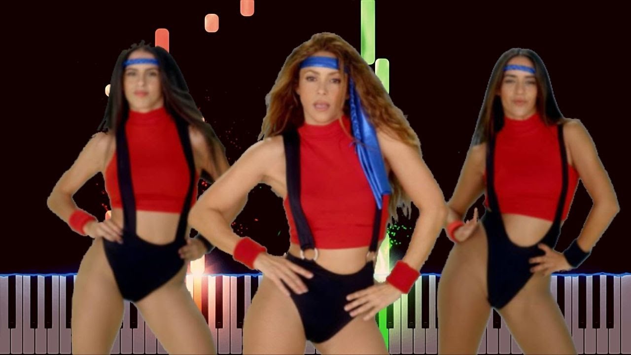 Black Eyed Peas Girl Like Me Shakira Piano Cover Midi tutorial Sheet Tik Tok Baile