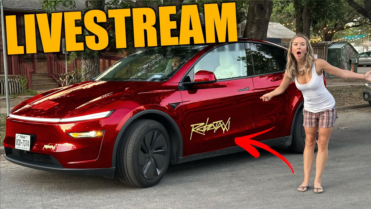 Поездка на Tesla Robotaxi в прямом эфире