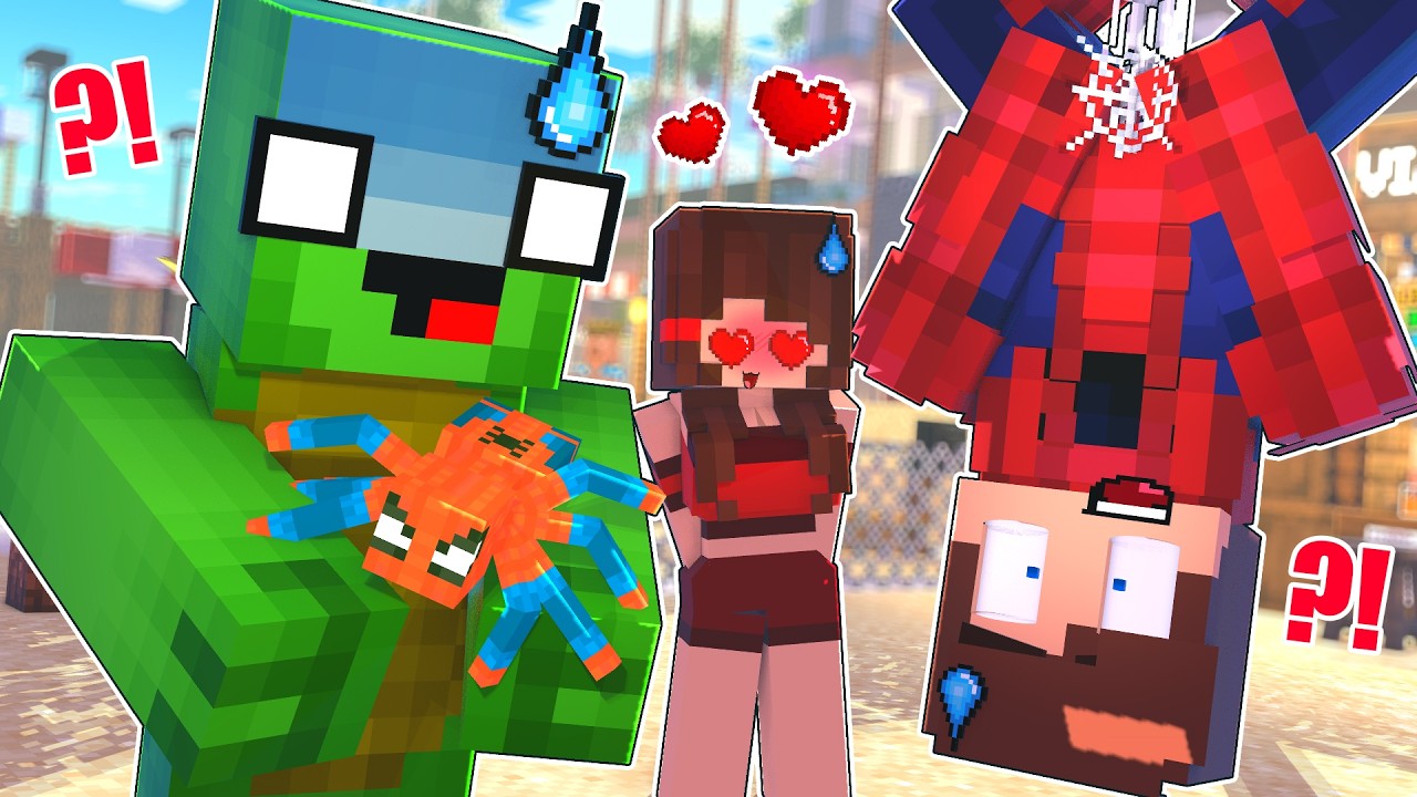 MAIZEN: JJ Became SpiderMan - JJ & Mikey Minecraft Animation