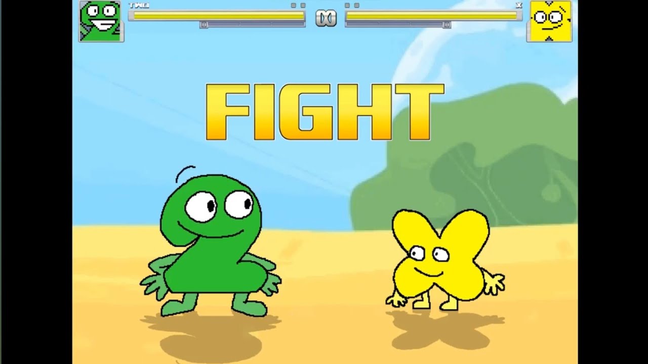 Two (TPOT) vs. X (BFB) - New Two Mod! - BFDI | M.U.G.E.N