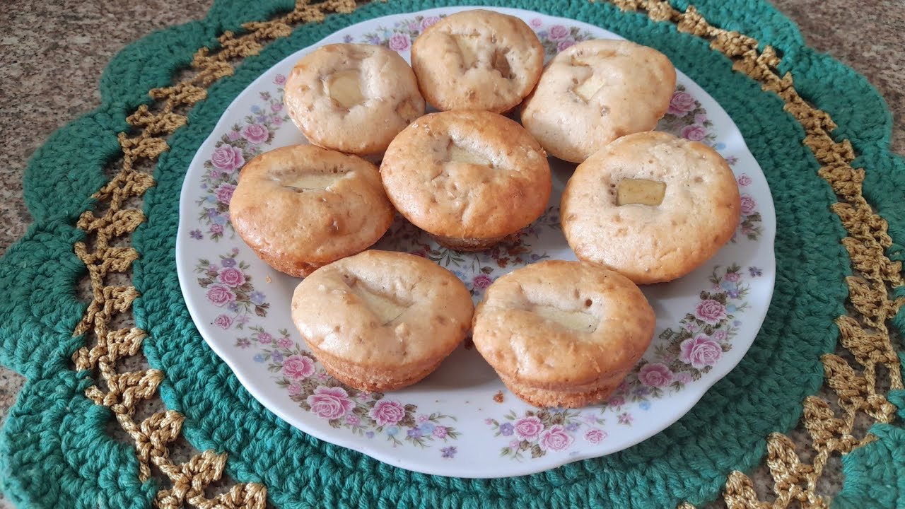 Mini Bolinhos de Maça Sem trigo Sem Leite ❤