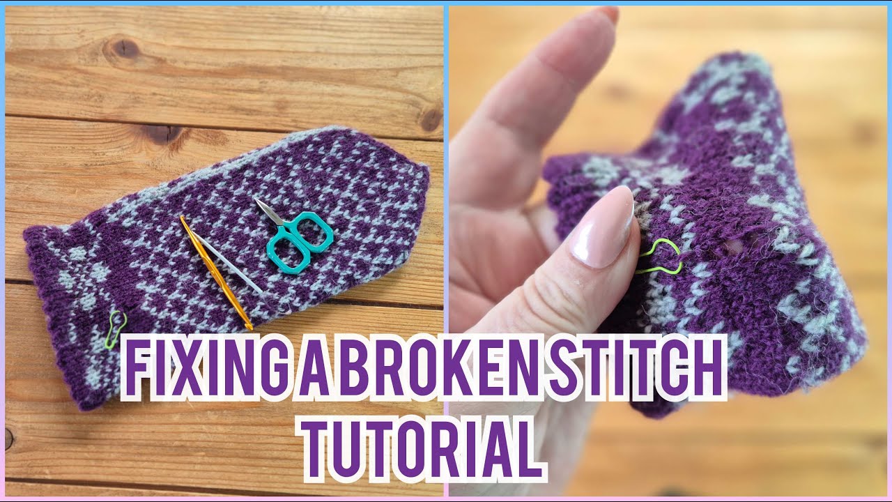 Fixing a dropped stitch on my Vaffel Vott