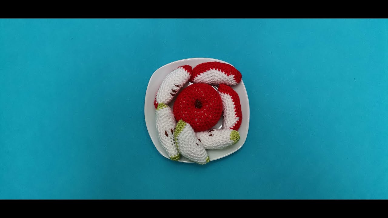 Apfelspalten selbstgehäkelt - Anleitung mit Video