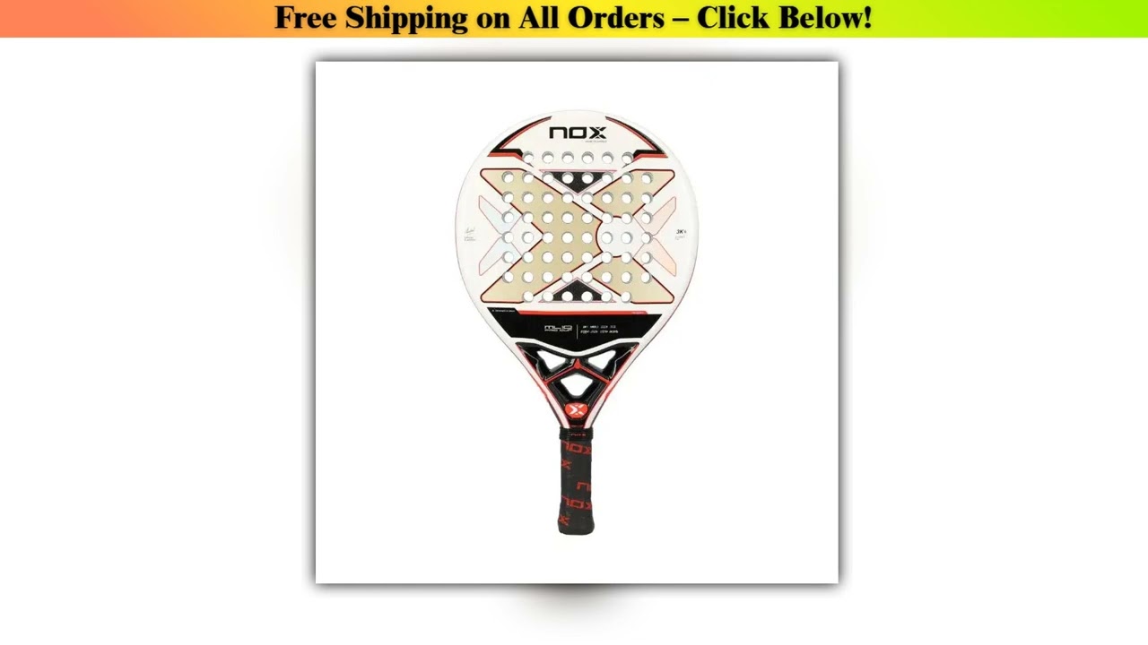 Nox ML10 Pro Cup Luxury Series EX Paddle, designed for advanced players, features a 12K carbon