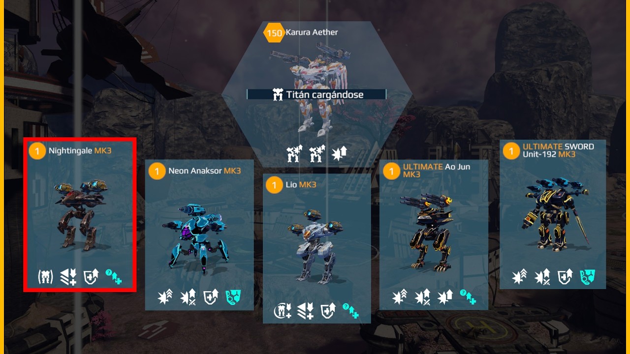 War Robots: Крылья Силы | Nightingale, Anaksor, Lio, UE Sword Unit, Ao Jun Геймплей