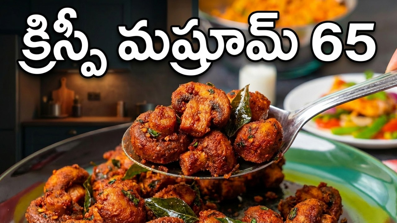 Mushroom 65 | మష్రూమ్ 65 | Crispy & Spicy Restaurant Style Starter