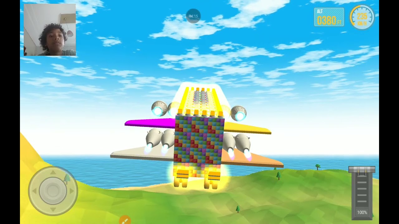 Botando meu avião para voar no draw briks