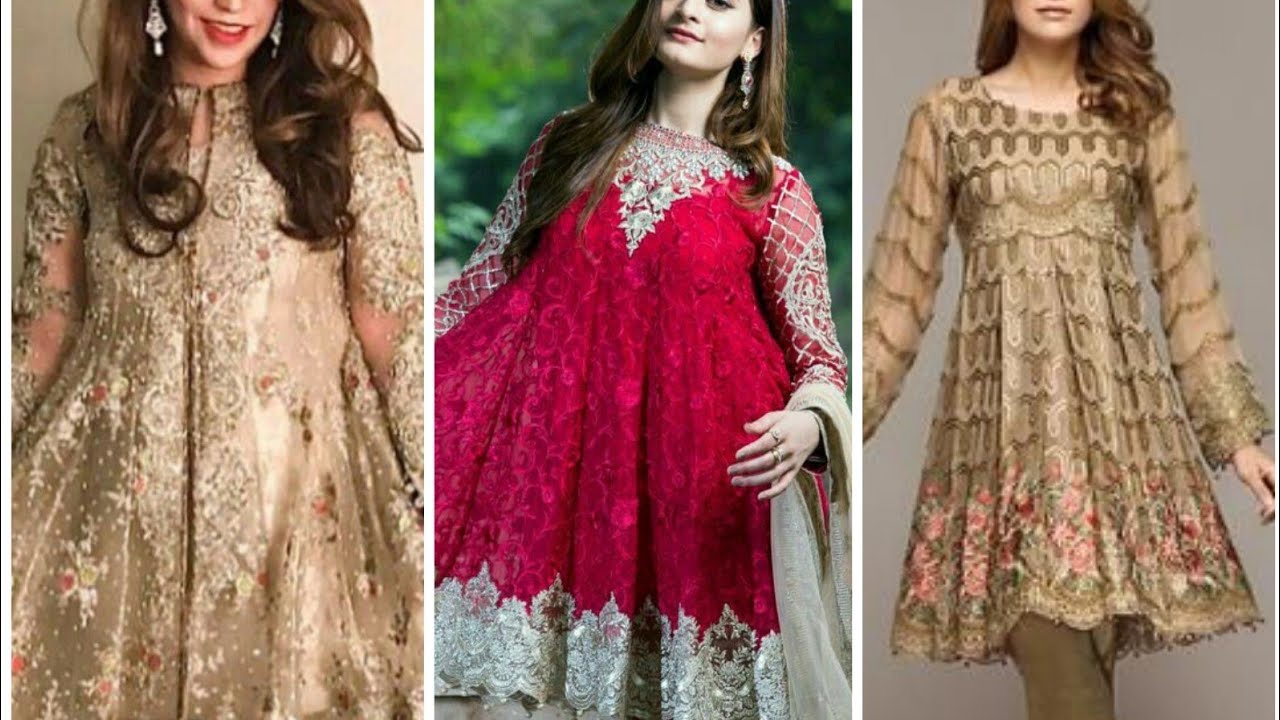 2021 Net Dresses design | Pakistani net febric | 66 net suit | Most gorgeous trendi net gown style