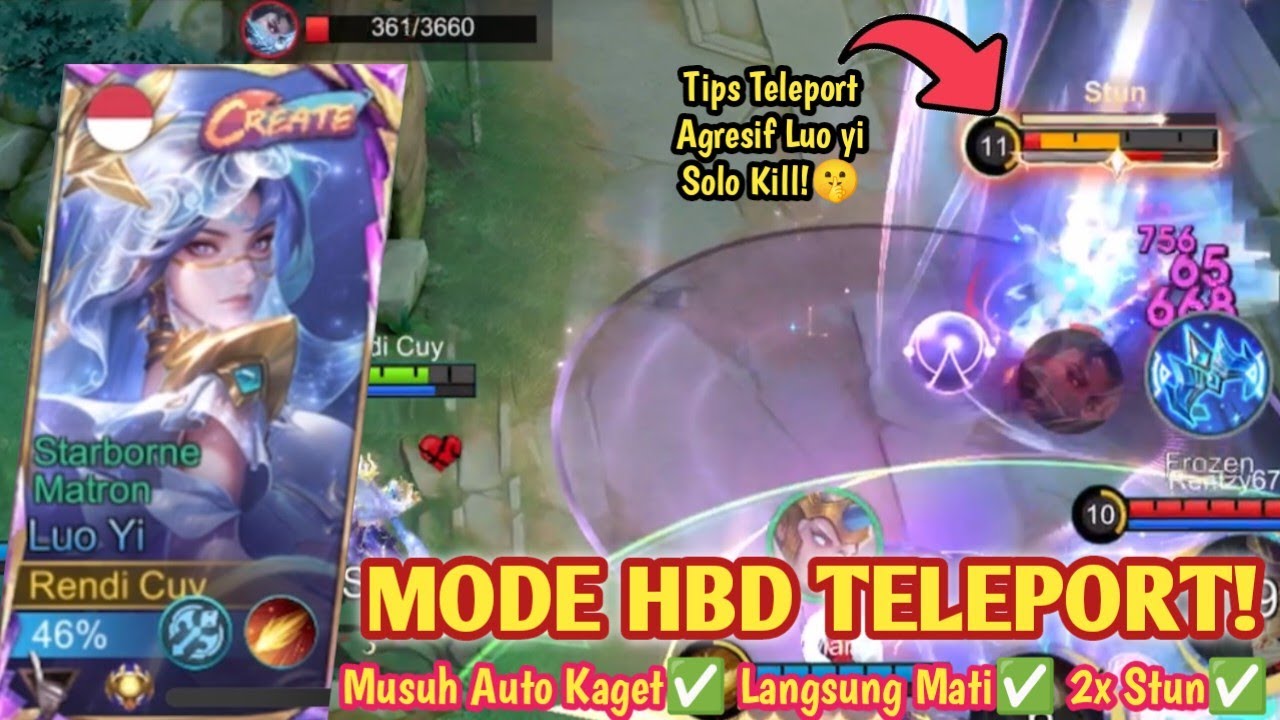 LUO YI MODE HBD TELEPORT RUMPUT DEPAN MUSUH! AUTO KAGET!😆 BUILD LUO YI TERSAKIT 2026 - MLBB