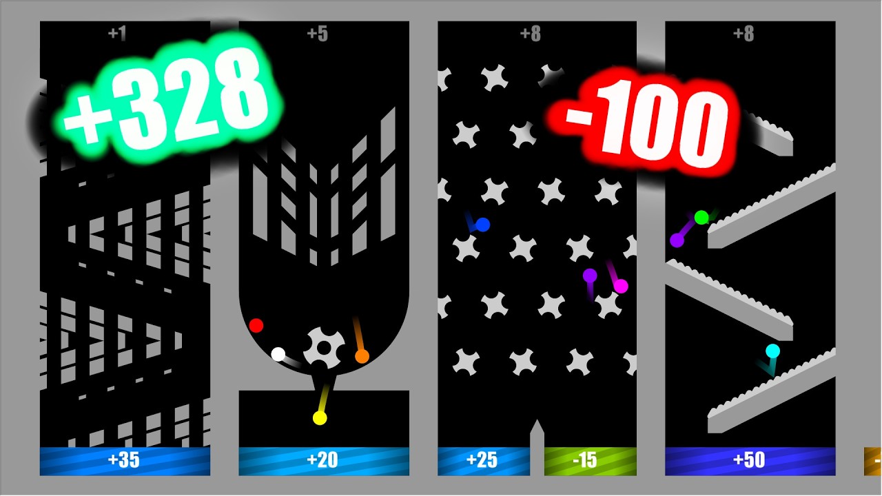 Points Zone - Elimination Marble Race in Algodoo