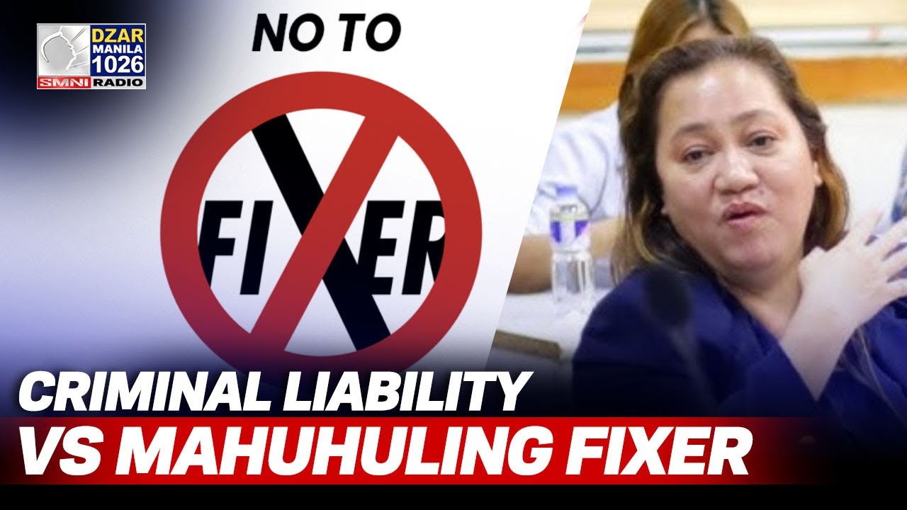 Criminal Liability para sa mahuhuling fixer, inirerekomenda