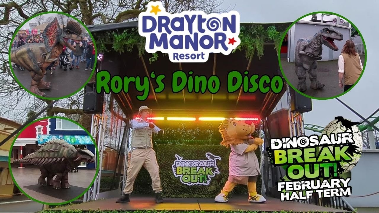 Rory's Dino Disco Dinosaur Breakout 2024 at Drayton Manor Resort