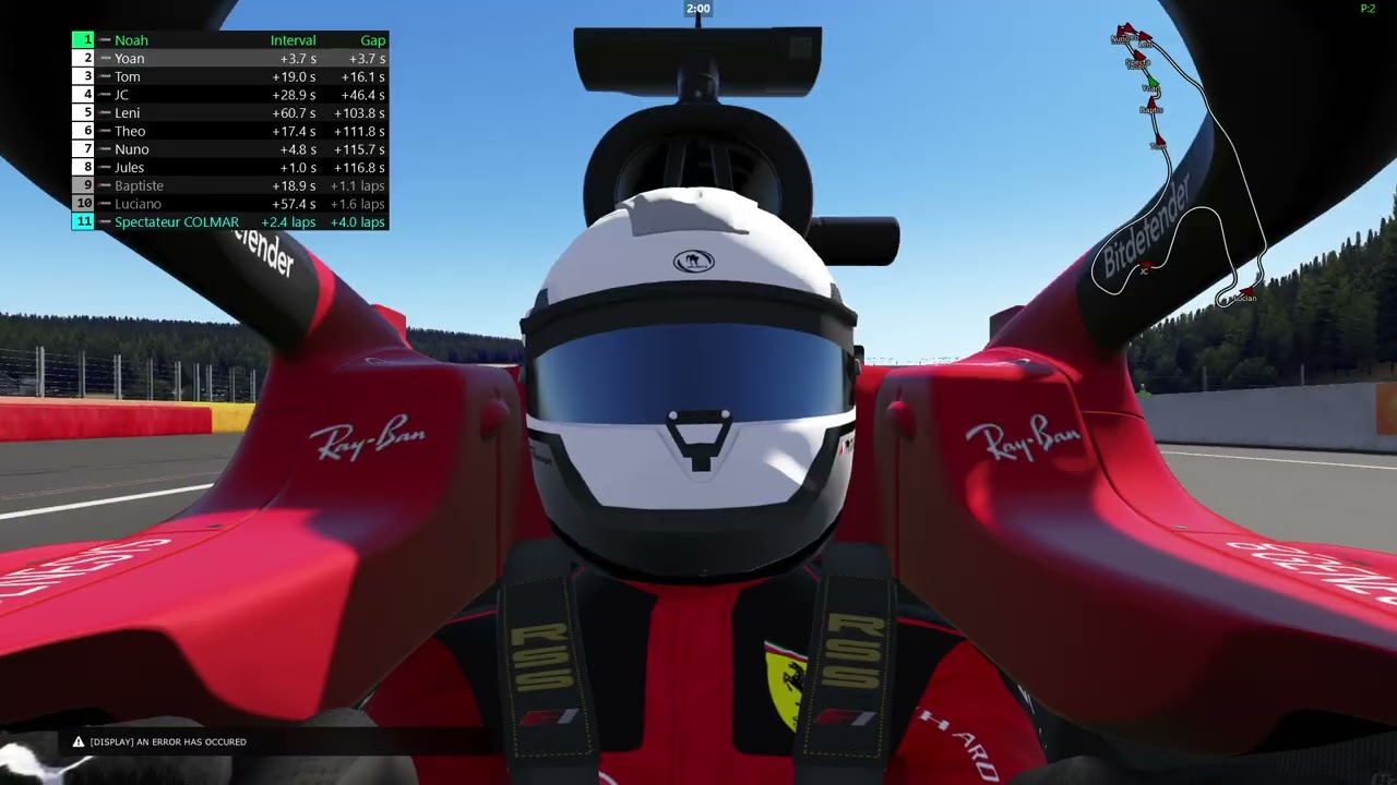 Legend Track Anniversaire Noah BAUMAN Course 3  - F1 Ferrari / Spa