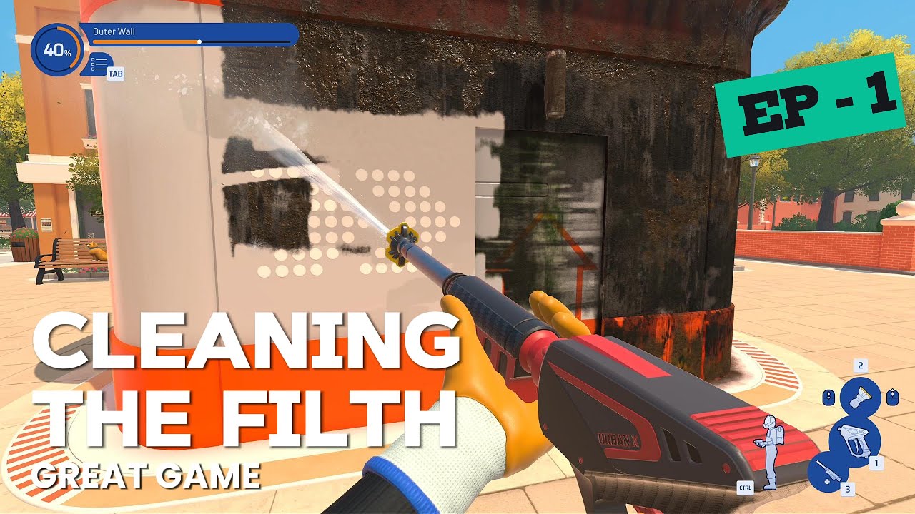 Power Wash Sim2 - Bathroom Job - Learning to play Games on PC -    EP1