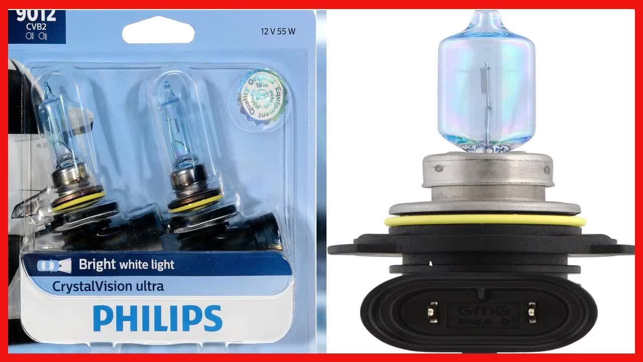 Philips 9012CVB2 CrystalVision Ultra Upgrade Headlight Bulb, 2 Pack