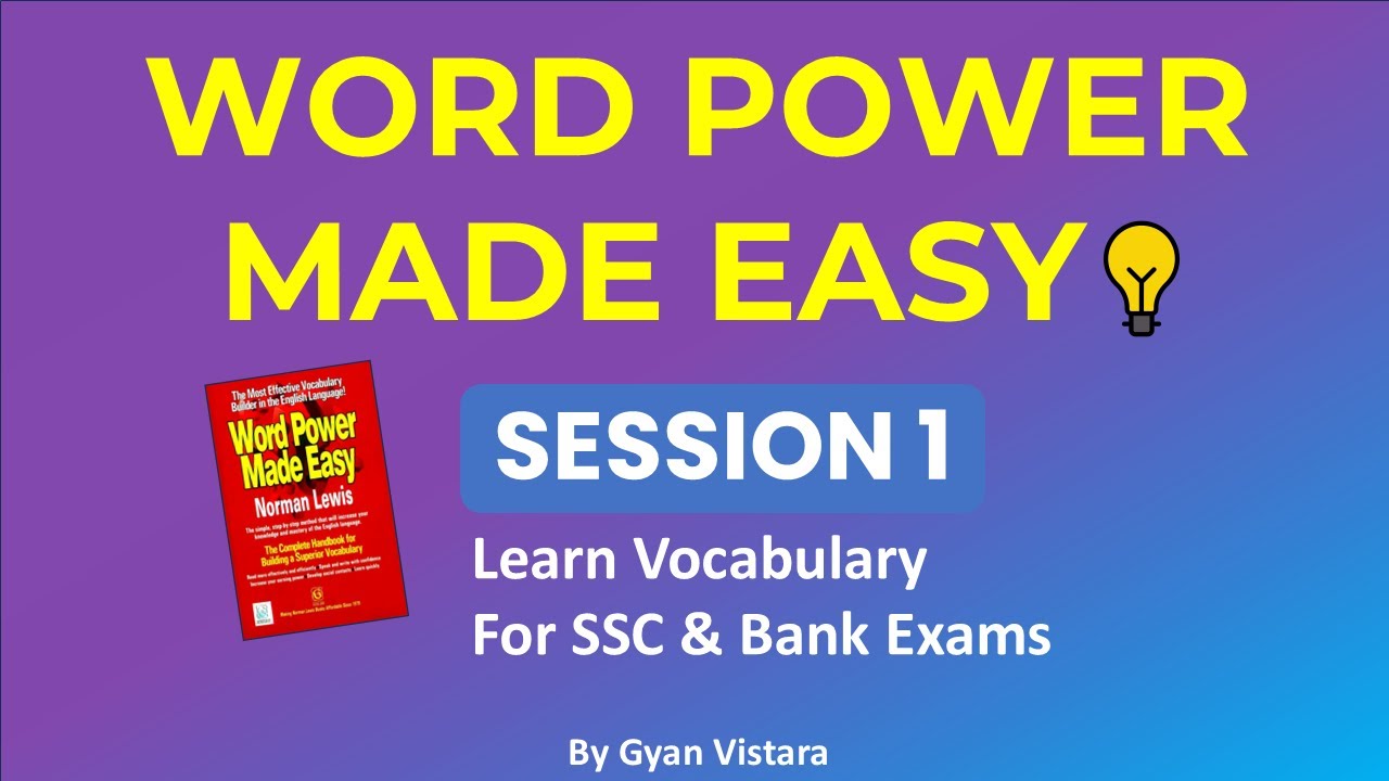 Word Power Made Easy by Norman Lewis | Session 1 | The Ultimate Vocabulary Series for SSC CGL, CHSL.