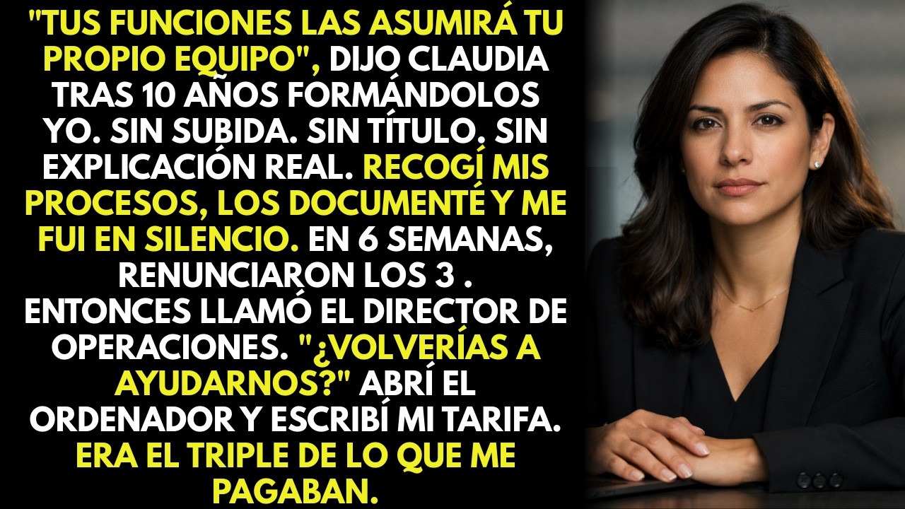 Llevaba 10 años entrenando a los que me reemplazaron… el día que me fui, renunciaron todos