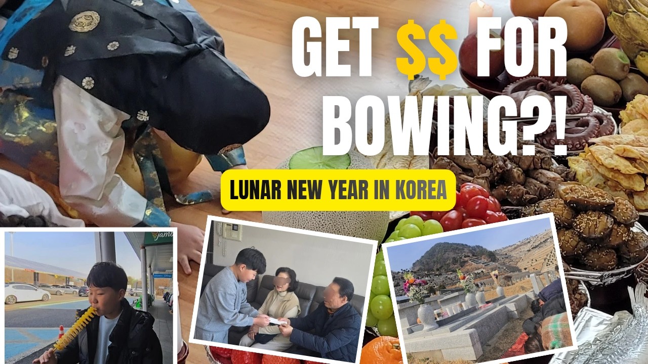 From Seoul to Busan , Lunar New Year in Korea (Rest stop Street Food, Real family&Traditions, bow)